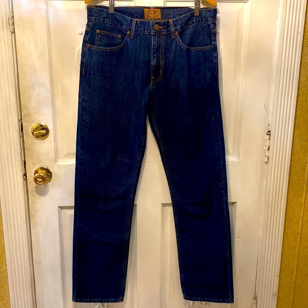 Gibson Bonanza blue dark denim regular fit 5 pocket W34xL34 brand new